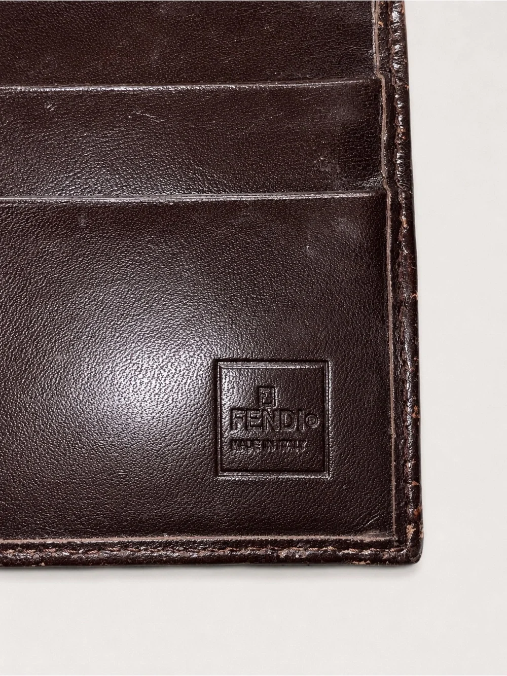 Fendi Brown Zucca Canvas & Leather Long Wallet | Vintage | Made in Italy